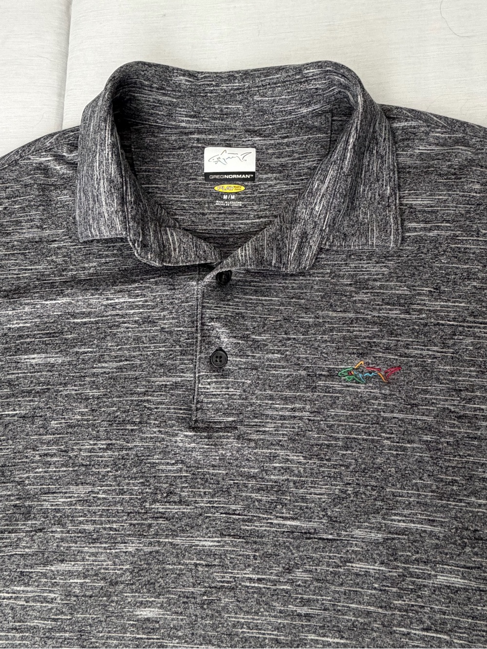 Greg Norman Collection Heathered Charcoal Polo